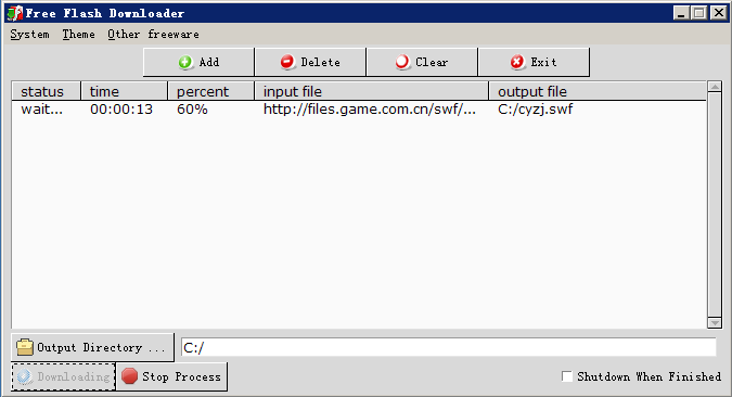 Windows 7 Free Flash Downloader 1.0.1 full