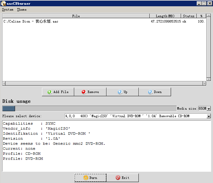 Windows 7 aacCDburner 1.0.1 full