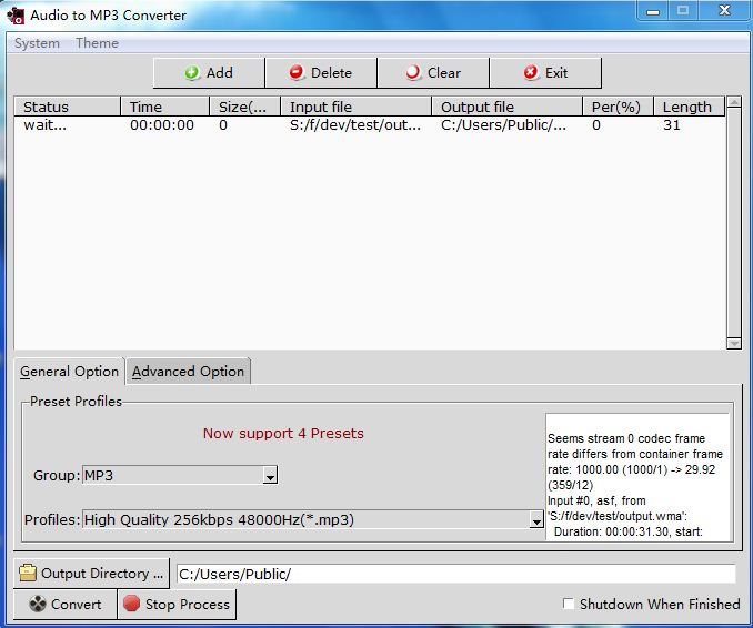 Windows 7 Audio to MP3 Converter 5.0.3 full
