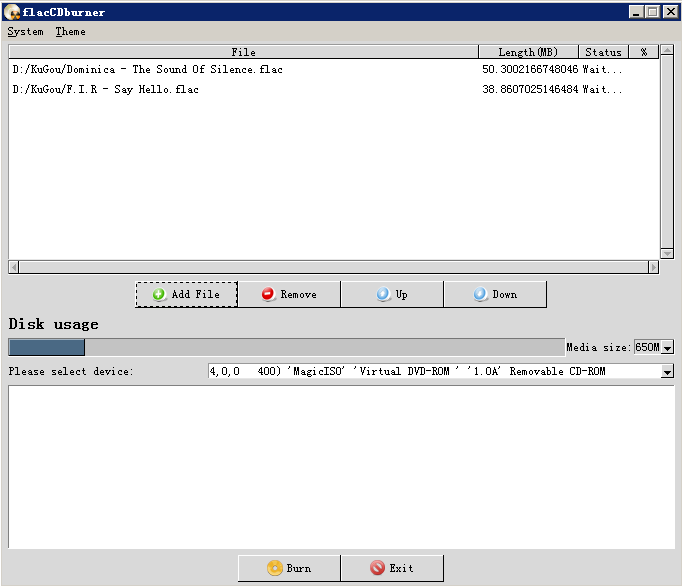 burn flac to audio CD easily.