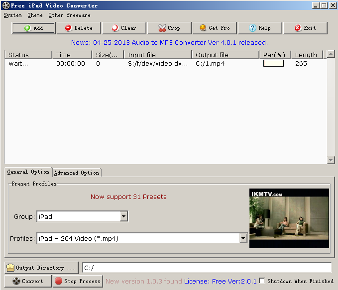 Windows 7 Free iPad Video Converter 2.0.1 full