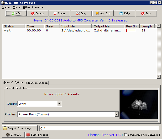M2TS WMV Converter screenshot